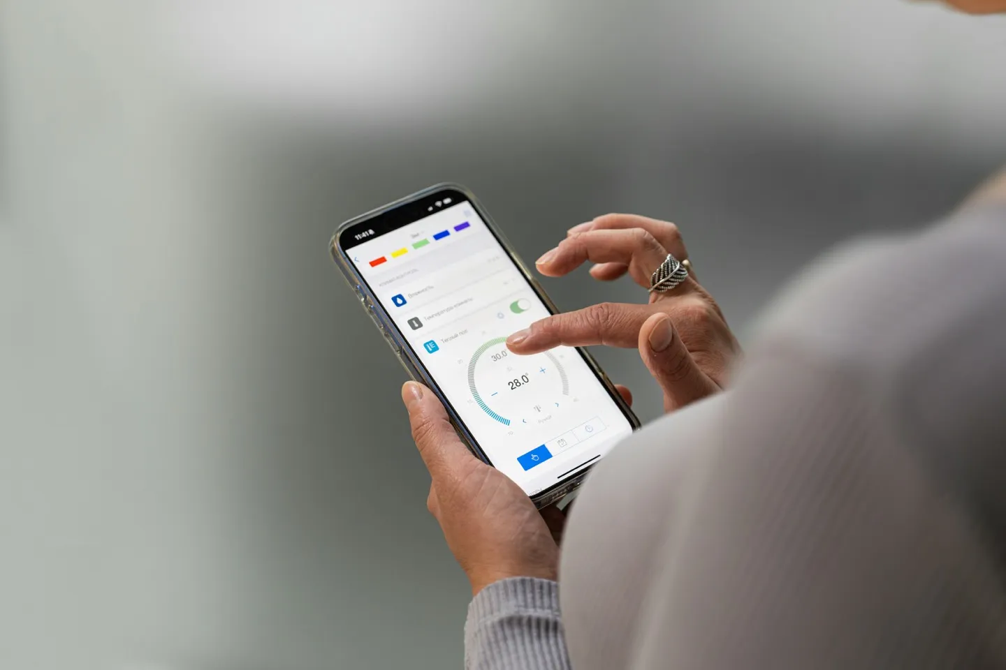 Contrôle de supervision consulté sur un smartphone